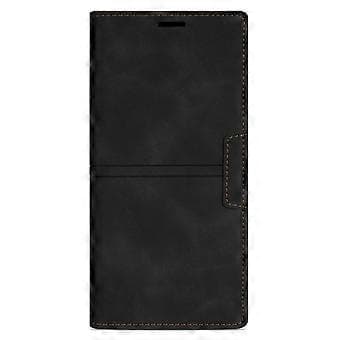 Kompatibel til iPhone 16 Plus Wallet Case Magnetisk Lukning Læder Telefon Cover (Sort)