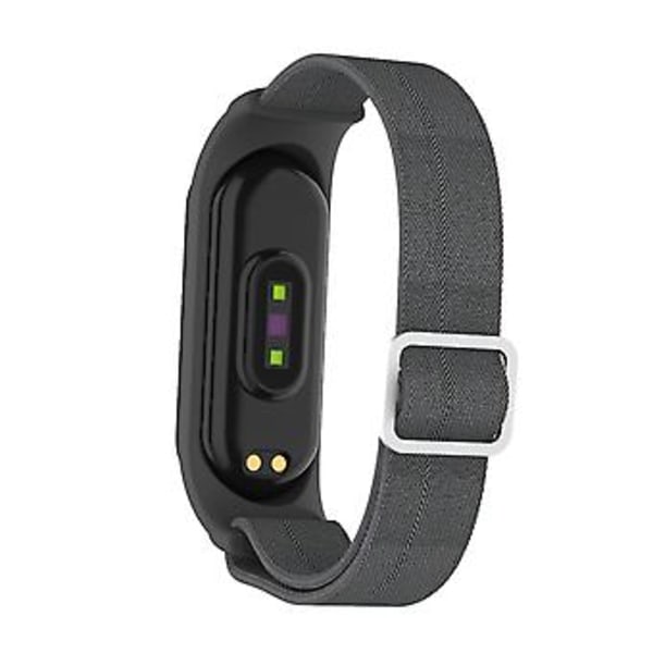 For Xiaomi Mi Band 3 / 4 / 5 Twill 8-formet spenne armbånd (kullsvart)
