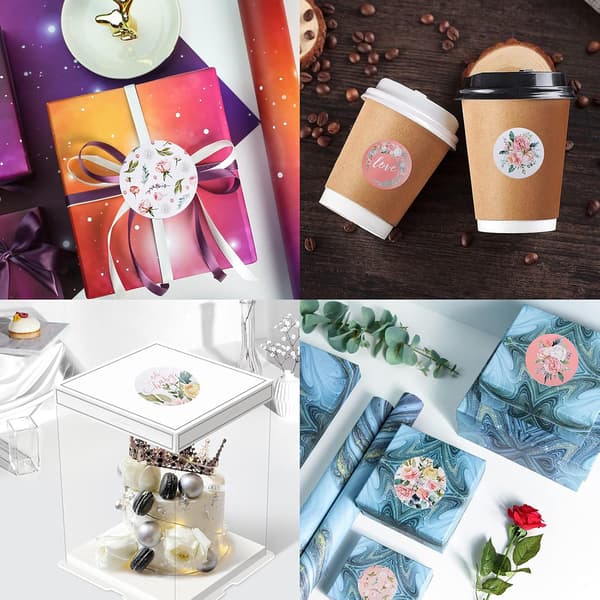 (500 stk 2,5 cm) Runde klistremerker for babyshower og dåp