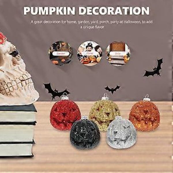 10 kpl Autokoristeita Halloween-kuusenkoristeita Mini-kurpitsakoristeita Jack-O'-Lantern -koristeita Halloween-riippuvia koristeita