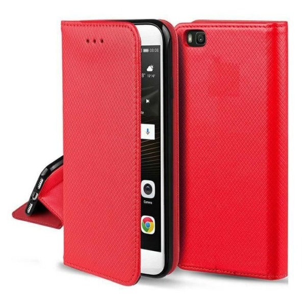 Fodral till Samsung Galaxy S23 Ultra - Plånboksfodral med magnetisk stängning Röd