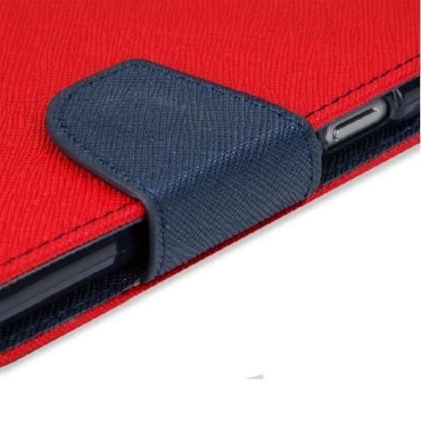 Fodral för Samsung Galaxy A54 5G - Kortplånboksfodral med stötsäker stängning Röd (blå)