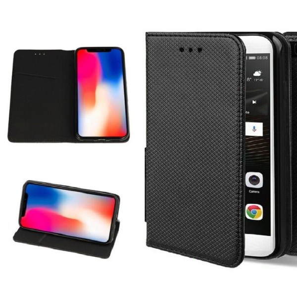 Fodral till Samsung Galaxy A55 5G - Svart plånboksfodral med magnetstängning