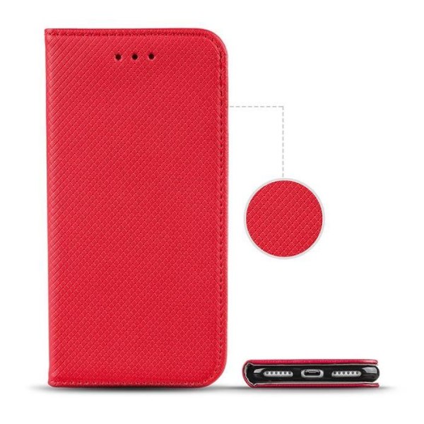 Fodral till Samsung Galaxy A14 5G - Plånboksfodral med magnetisk stängning Röd