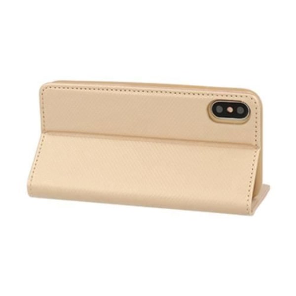Fodral till iPhone 15 Plus - Plånboksfodral med magnetisk stängning guld