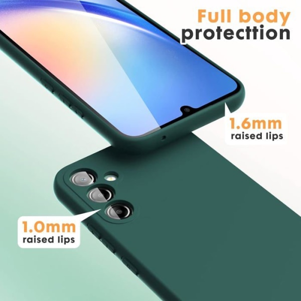 Fodral till Samsung Galaxy S23 FE - Stötsäker TPU Silikon Skyddsfodral Skydd Mörkgrön