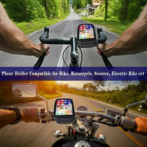 Telefonhållare Motorcykel Cykel Scooter Styre Vattentät GPS - Storlek S 150x85x25mm