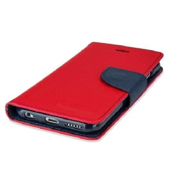 Fodral till Xiaomi Redmi Note 12 Pro 5G Röd (blå) - Plånboksfodral Omslagskort Stötsäker stängning