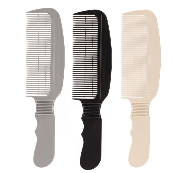 3 stk hårkam Miljøvennlig slitesterk plast uanstrengt glid Komfortabelt håndtak skjeggkam for skjeggfrisørsalong