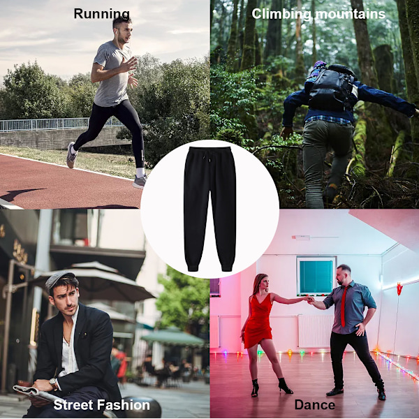 Herr Casual Sportbyxor Passar Utomhus Jogging Dragsko Spårbyxor