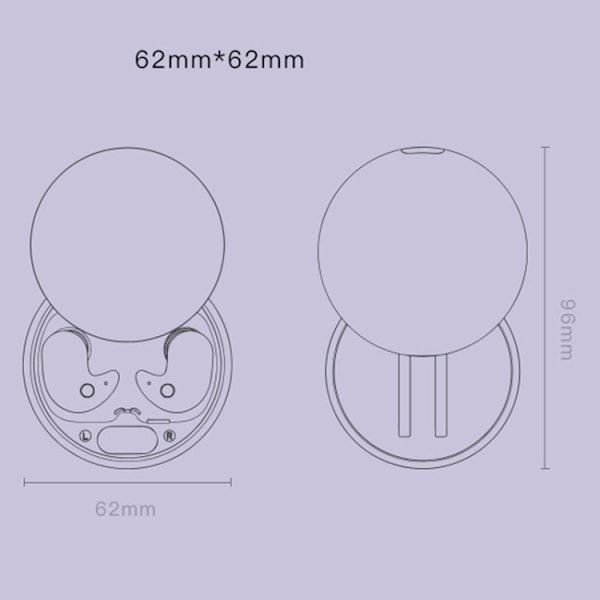 Bluetooth 5.3 Sov-Öronproppar TWS Riktigt Trådlösa Mini In-Ear Sidosovning Löpning Sport Öronproppar
