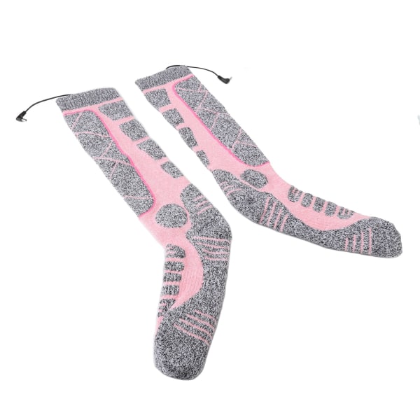 Elektrisk opvarmede høje sokker Justerbare 3 gears temperatur Elektroniske fodvarmere sokker til ældre vinter