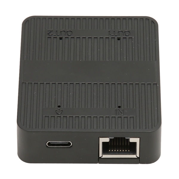 Ethernet Splitter RJ45 1 In 2 Out 1000Mbps USB C Power Safe Stabil Signal LAN Splitter med USB kabel för Switch TV PC