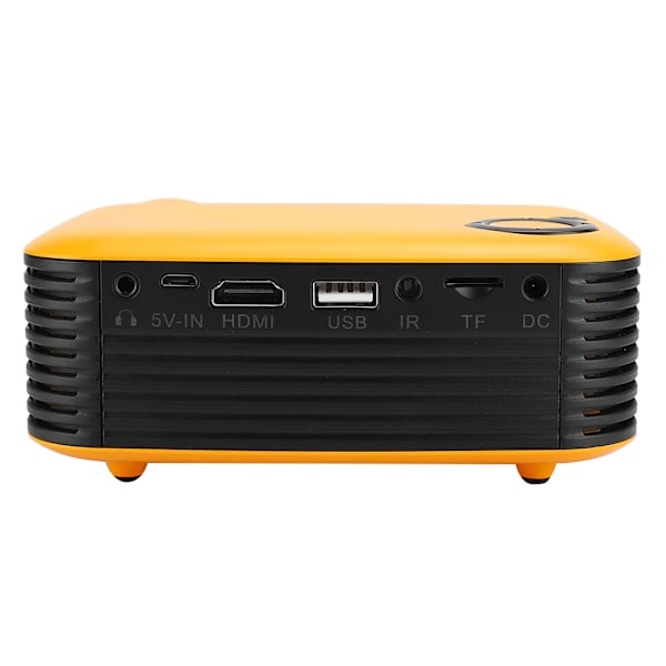 Mini Bærbar Projektor Husholdningsprojektorer 320 x 240 Oppløsning med 2-tommers LCD-skjerm (100-240V) Oransje Svart EU
