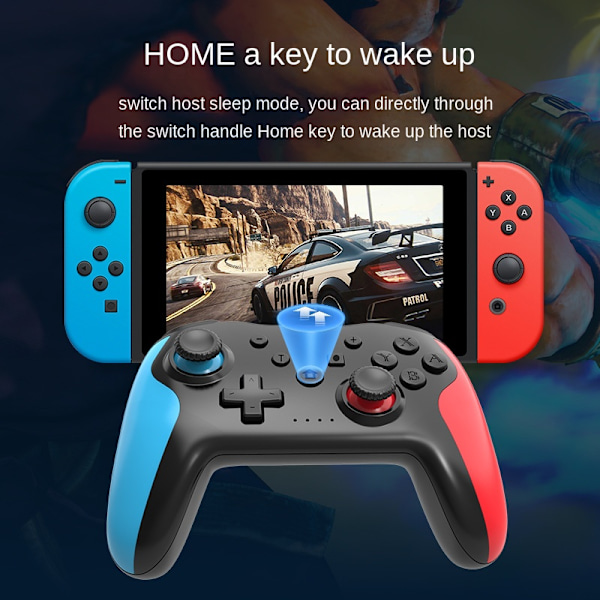 Switch-peliohjain Bluetooth-langaton ohjain gyroskooppi kaksoisvärinä Android-tabletti Musta myytti Wukong Black, blue, red