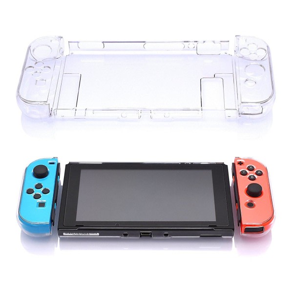 För Nintendo Nintend Switch Ns Avtagbar Crystal PC Transparent case Hårt genomskinligt cover Shell Ultratunn väska Vit