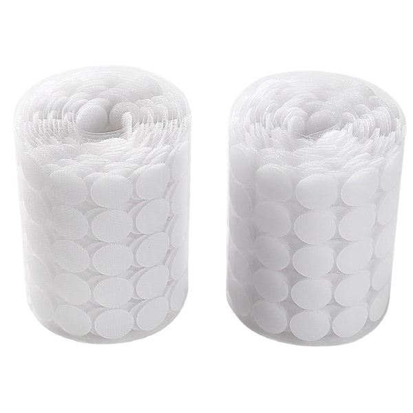 1000 kappaletta pyöreitä itseliimautuvia tarranauhoja lapsille, varhaiskasvatukseen, nailonia, itseliimautuvia, rei'itettyjä, valkoisia, hiljaisia, 10 mm:n tarranauhoja