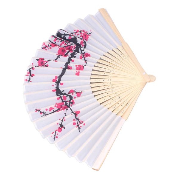 10 stk Sakura sammenleggbar håndvifte Bærbar bambussilkehåndvifte for dansefestforestilling