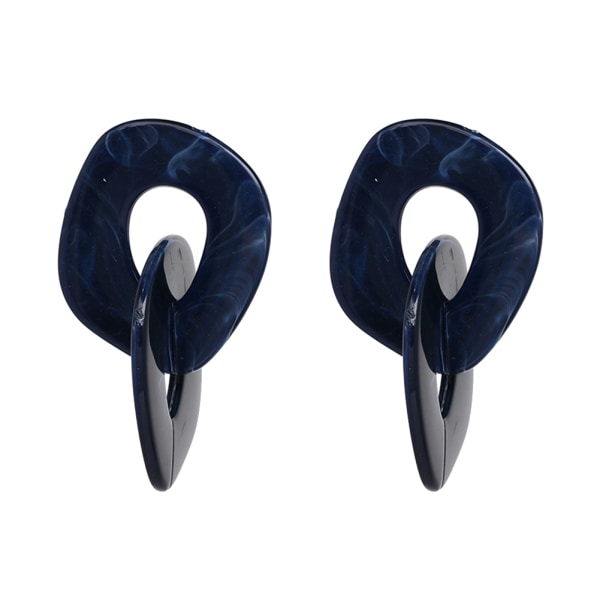 Mode akryl geometri örhängen Överdriva öronnubbar kvinnor smycken (blå)