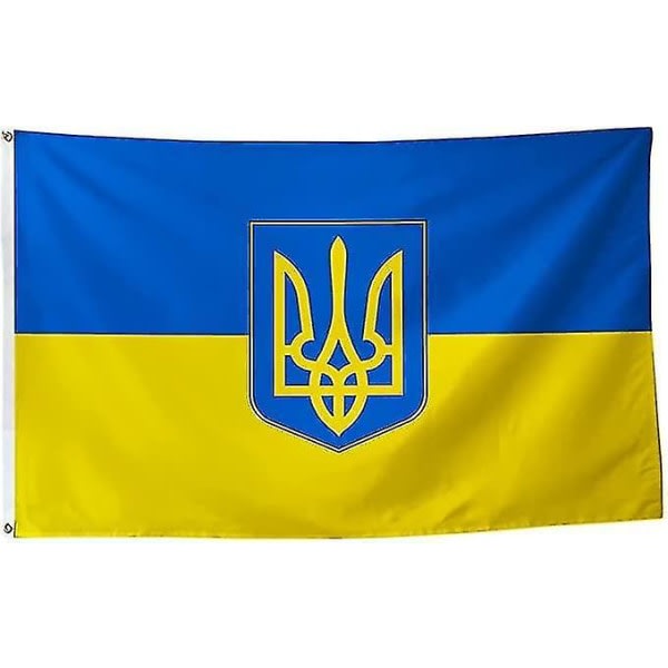 Ukrainas flagga 3x5 Ft Vivid Color Trident