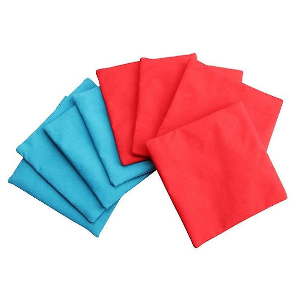 8 stk 10x10cm Cornhole Bean Bags Sæt Majsfyldte Cornhole Tygpåser Træningsudstyr til Udendørs Corn Hole Kastning Spil