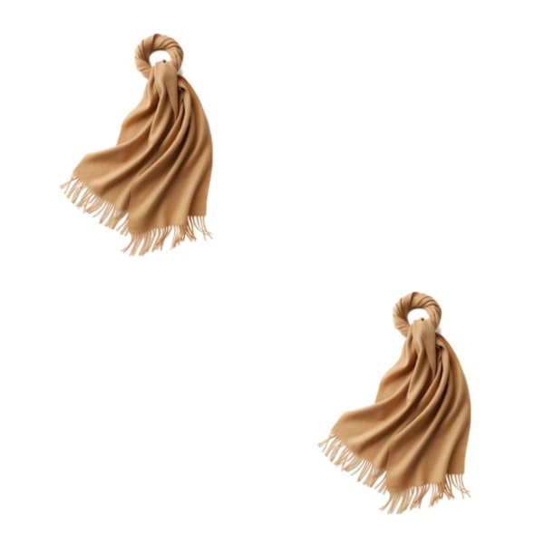 1/2/3 unisex-huivit fransuilla Lämmin ja mukava putkihuivi persikan vaaleanpunaisella peach pink 2Set