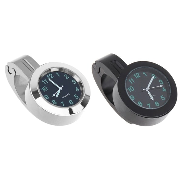Luminous Clock Styrefäste for motorcykel skotercykel Black