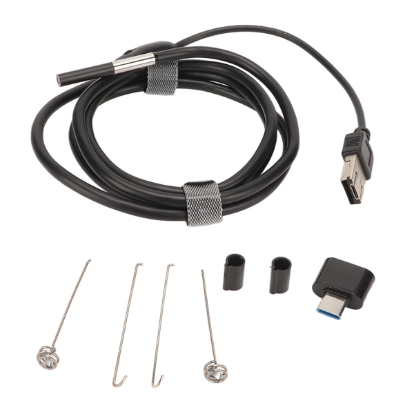 USB endoskop 3,3 fot 4,9 mm dubbla linser Vattentät typ C Borescope Inspektionskamera Endoskop för bilreparation