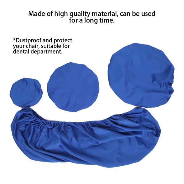 Høje elastiske vaskbare ærmer til tandlægestole Pude hovedstøttebeskytter KitL Blå
