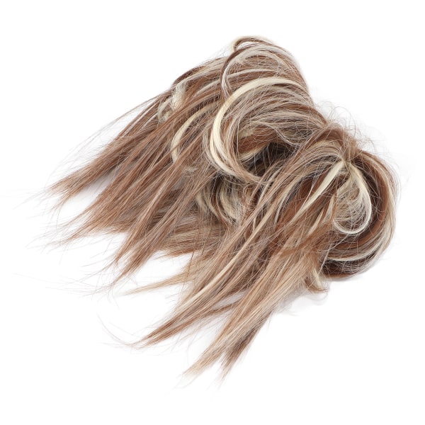 Rullet hår bolle parykk Justerbar naturlig elastisk bånd rotete bolle hårstykker for kvinner jenter#Q17?13H613