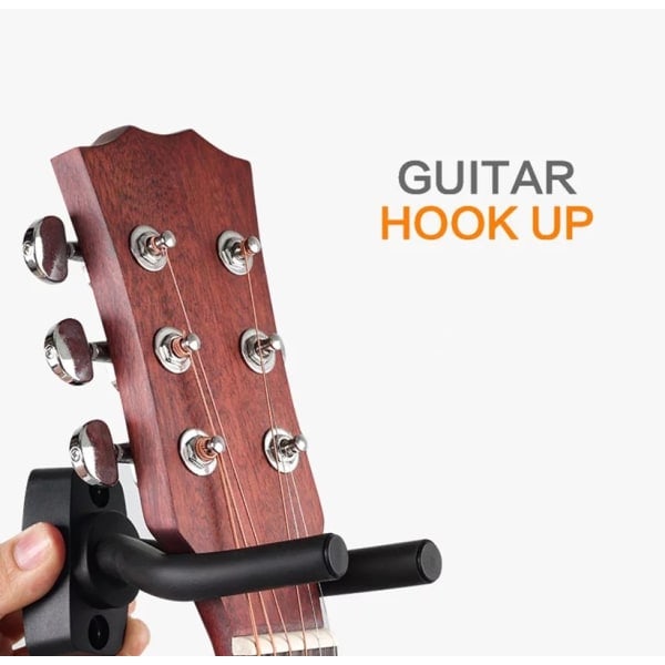 INF Universell Gitarrhängare Svart 2-pack
