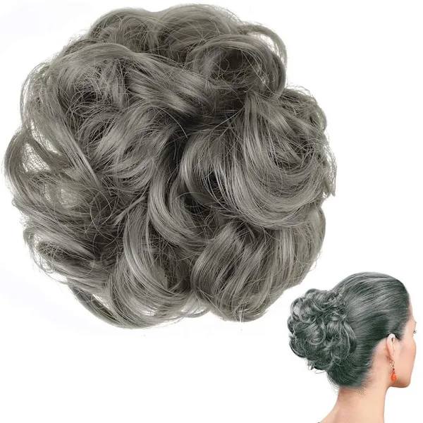 Scrunchie Hårforlengelse / Hårbånd / Hårknute - Grå grå