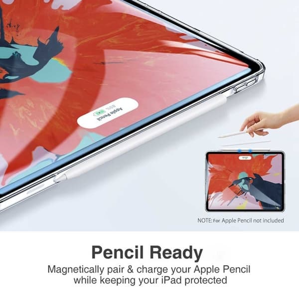 Transparent TPU Skall iPad Pro 12,9″ Deksel Gjennomsiktig—pa