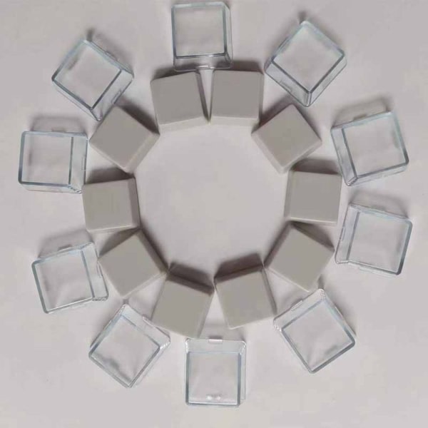 10 transparenta nyckelkapslar Dubbellagers nyckelkapslar VIT vit white
