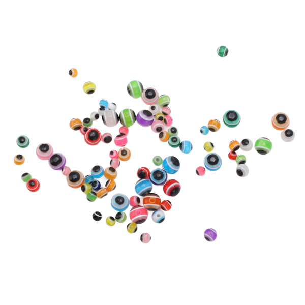 100 st Fishing Beads Hard Resin Fish Eye Designad med förvaringslåda Float Balls Stoppare för fiskeredskap