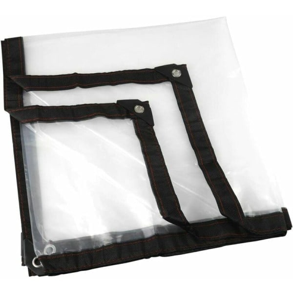 Transparent presenning, vattentät och frostskyddande, regnskydd, isoleringsfilm för tak, PE-plastskydd (2 x 2 m)
