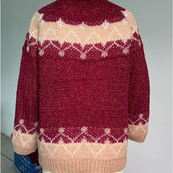 Klassisk Mohair Stickad Tröja För Höst Vinter Andas Och Blå blue L