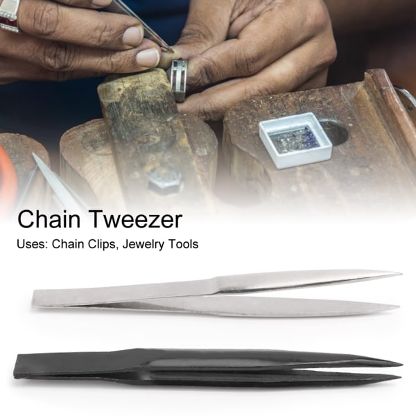 2 stk fortykket kædepincet, hård AA-clips til smykkefremstillingsværktøj