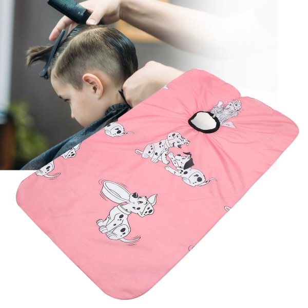 Børn tegneseriefrisørforklæde Frisørbutik Sød hårklippefarvningskjole Cape (pink)