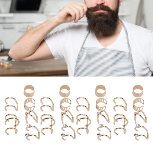 24st skäggpärlor guld lätt dekoration mångsidigt robust armband skäggpärlor för halsband bil gör-det-själv