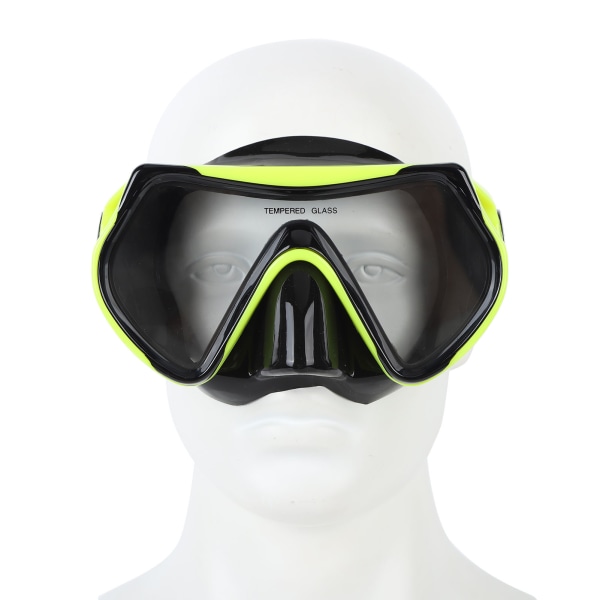 Dykkerbriller til voksne Silikone Ikke-tåge Snorkling Udendørs svømmeudstyr Gul