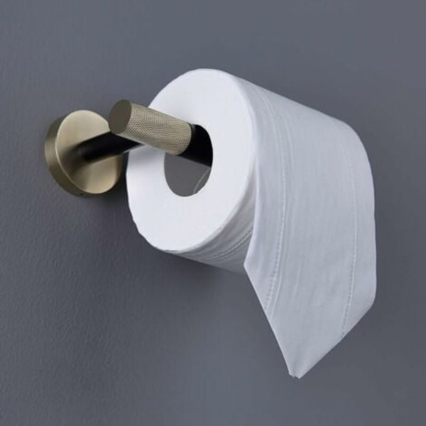 Toiletpapirholder i rustfrit stål, vægmonteret papirholder, børstet guld og mat sort toiletpapirholder,.pa