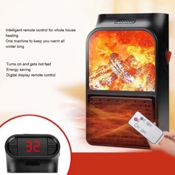 Mini 1000W PTC keraaminen liekkilämmitin, nopea lämmitys, hiljainen, kannettava, palosuojattu himmeä kotelo, kotiin, EU-pistoke, 220V.pa