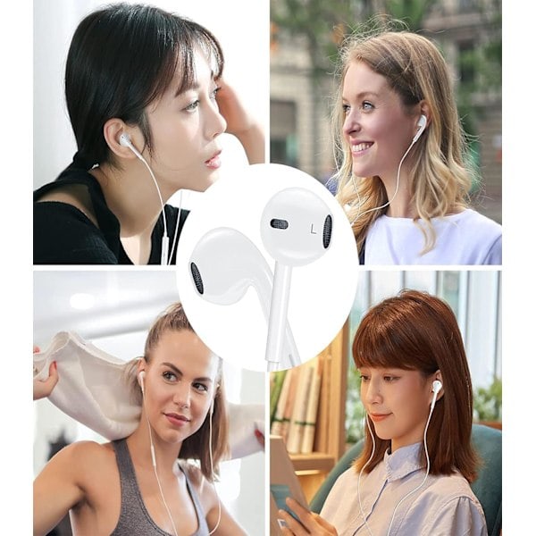 Apple-øretelefoner Kablede iPhone-øretelefoner In-Ear-øretelefoner med volumkontroll og mikrofon, kompatible med iPhone XS-14 Pro Max_paris