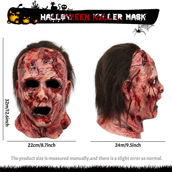 Halloween Skremmende Maske, Blodig Maske Halloween Hodeskalle Maske B