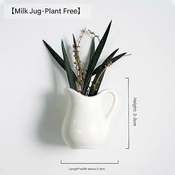 8 stk Mini Vase Magneter - Knopvaser Magnetiske 2025 Nye Søde Mini Keramiske Magneter Til Køleskab 3D Keramisk Blomstervase Sjove Køleskabstilbehør