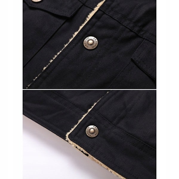 Trendy vinterjakke til mænd, casual, isoleret, størrelser R-4XL sort black 4XL