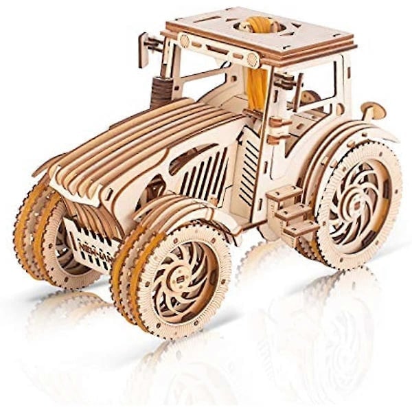 Paris Traktor Modelbyggesæt, 3D Træpuslespil, Træbyggesæt