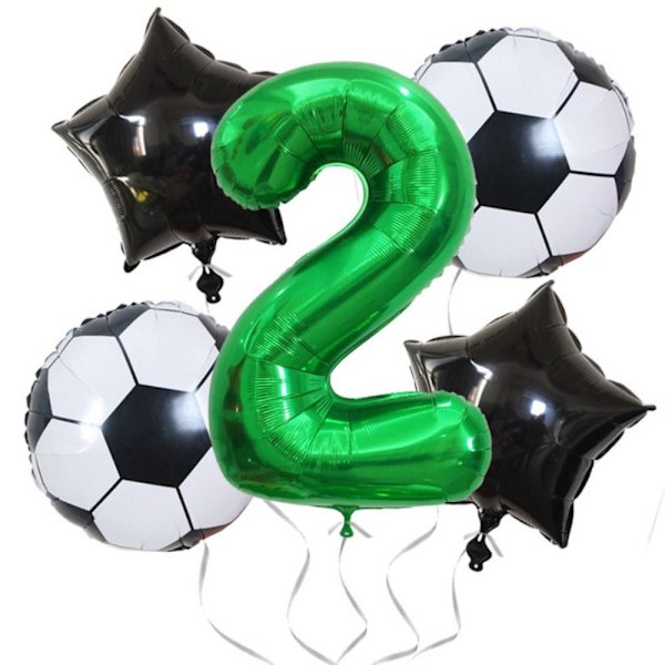 5 st/set Fotbollsballonger 32 tum folieballonger Barn Pojke Fotboll Fotbollsfest 9