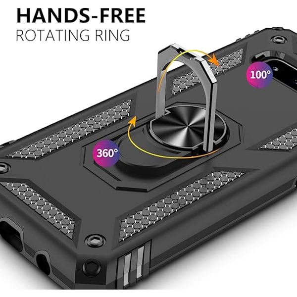 Samsung Galaxy S10 Plus mobiltelefonetui, militærklasse stødsikkert etui, 15 fods faldtest beskyttende etui, med magnetisk holder og bilholder